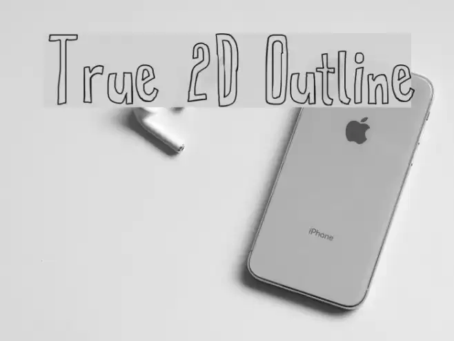 True 2D Outline Шрифта examples