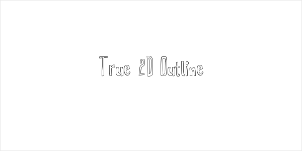 True 2D Outline Logo