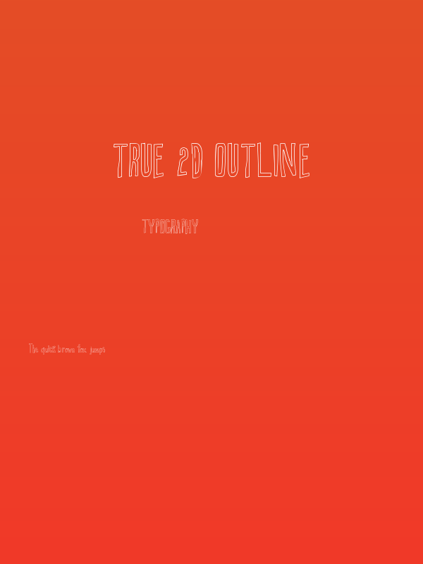 True 2D Outline Poster