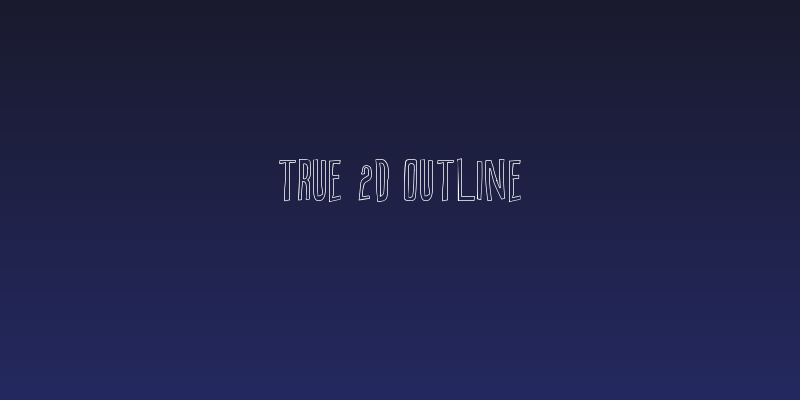 True 2D Outline Social Header