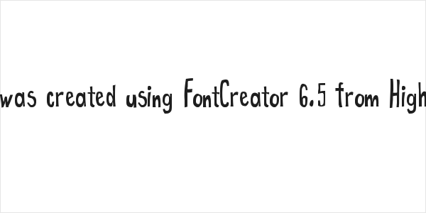 True 2D t was created using FontCreator 6.5 from High-Logic.com Logo