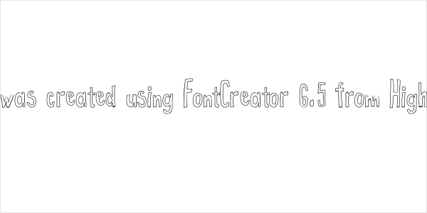 True 2D t was created using FontCreator 6.5 from High-Logic.com Logo