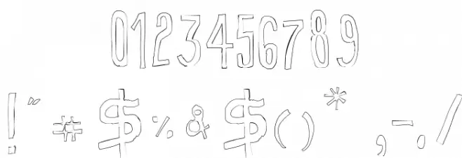True 2D Font Alte caractere