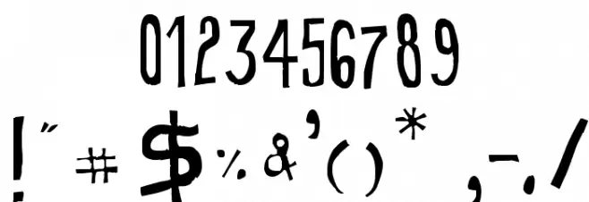 True 2D Font OTHER CHARS