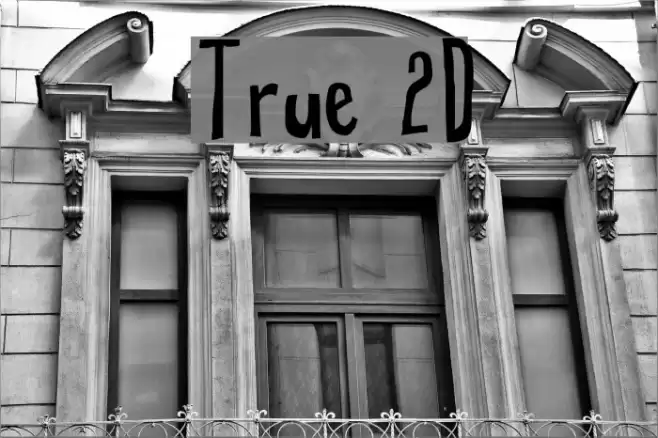 True 2D Font examples