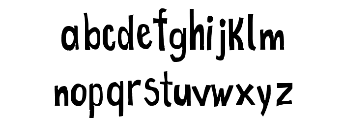 True 2D Font LOWERCASE