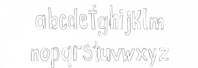 True 2D Font Litere mici