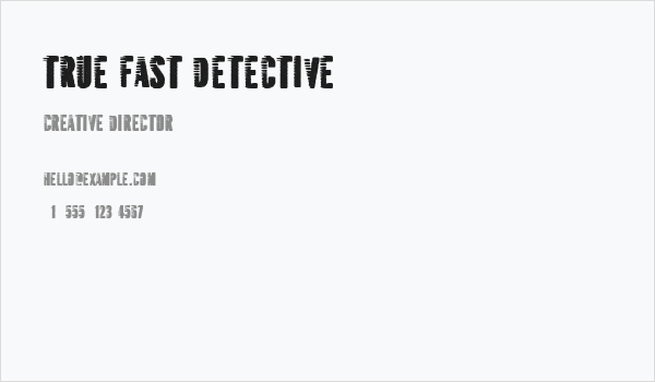 True Fast detective Business Card