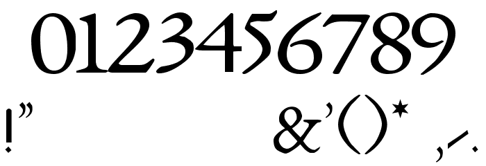 True Golden!` Font Alte caractere
