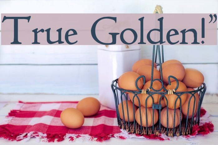 True Golden!` Font examples