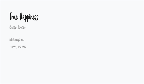 True Happiness Business Card