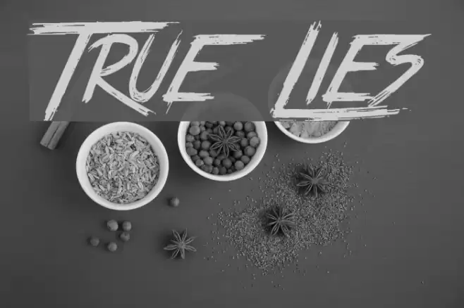 True Lies Font examples