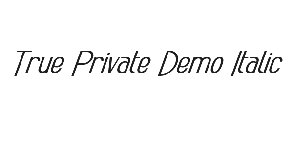 True Private Demo Italic Logo