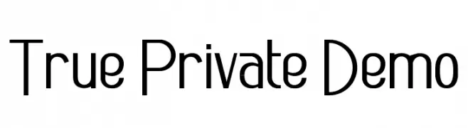 True Private Demo  Frei Schriftart Herunterladen