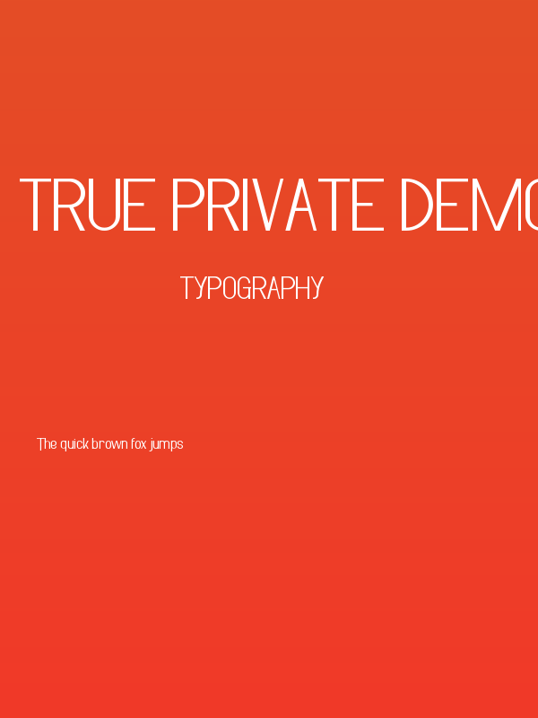 True Private Demo Poster