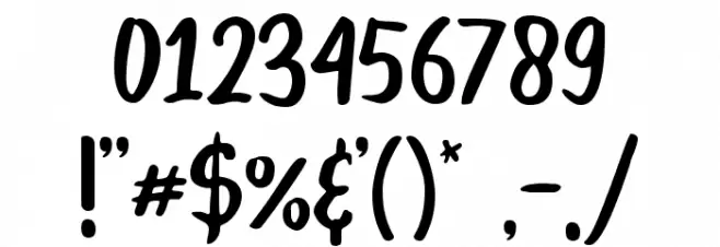 True Way Font OTHER CHARS