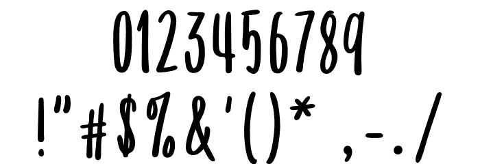 TrueHappiness Font OTHER CHARS