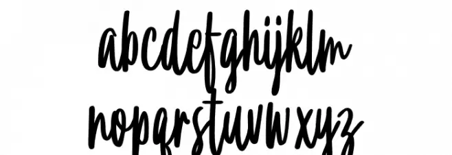 TrueHappiness फ़ॉन्ट लोअरकेस