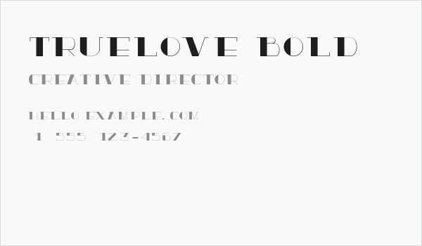 TrueLove Bold Business Card