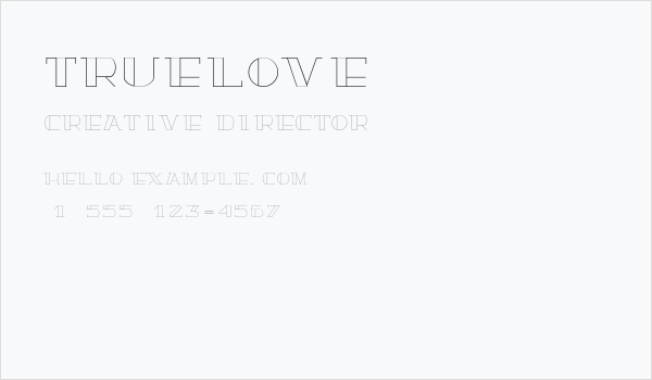 TrueLove Business Card