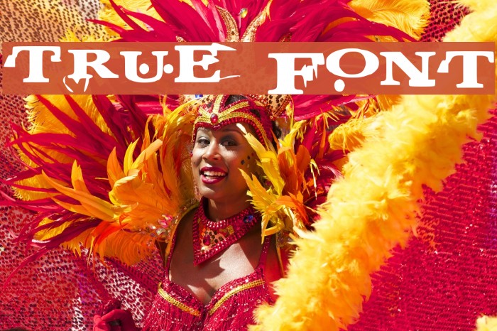 True Font examples