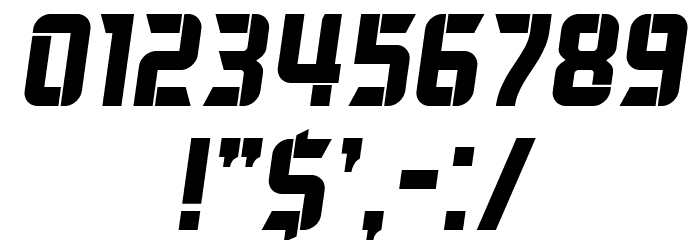 Trueborn Extended Italic Font OTHER CHARS