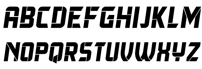 Trueborn Extended Italic Font LOWERCASE