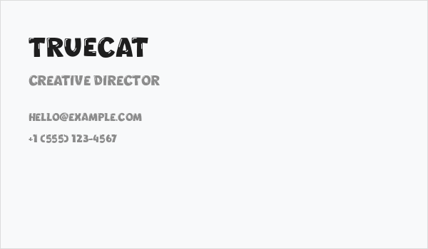 Truecat Business Card