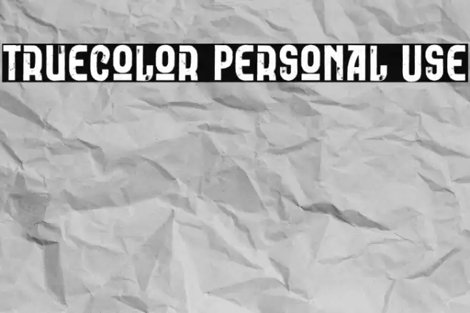 Truecolor Personal Use Font examples