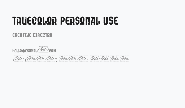 Truecolor Personal Use Business Card