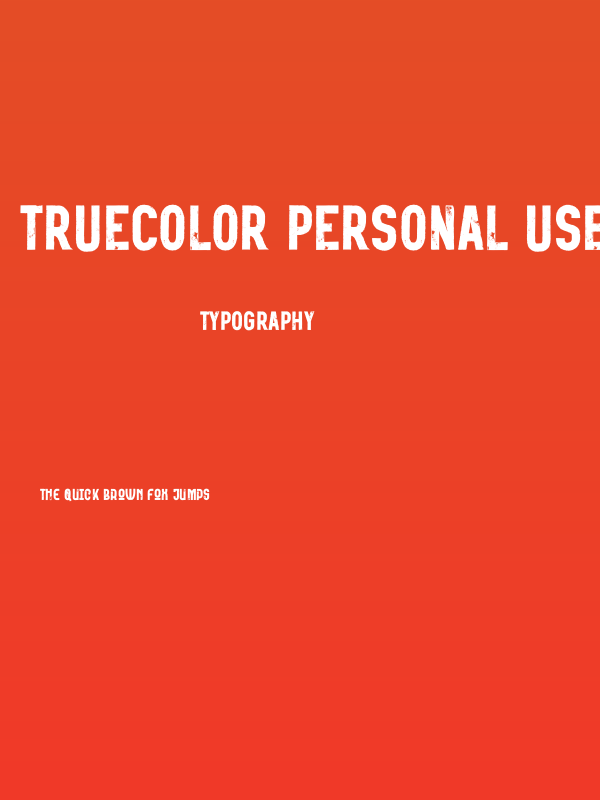 Truecolor Personal Use Poster