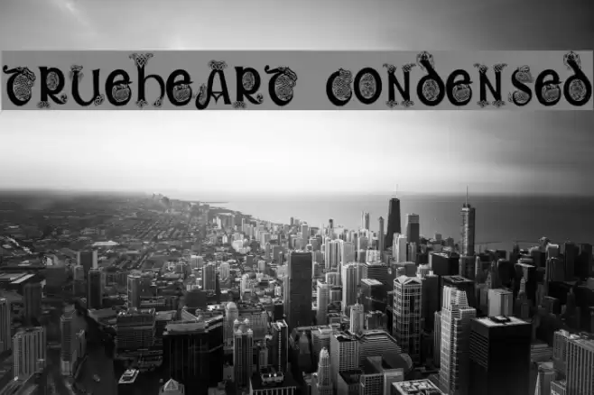 Trueheart Condensed Font examples