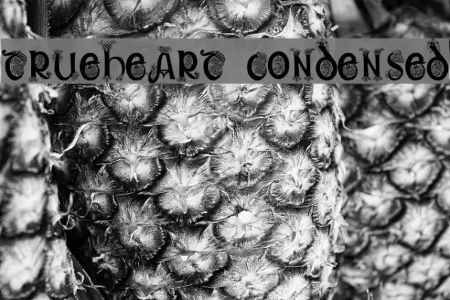 Trueheart Condensed Font examples