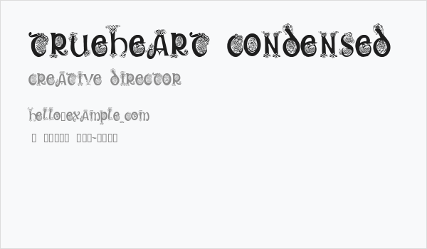 Trueheart Condensed Business Card