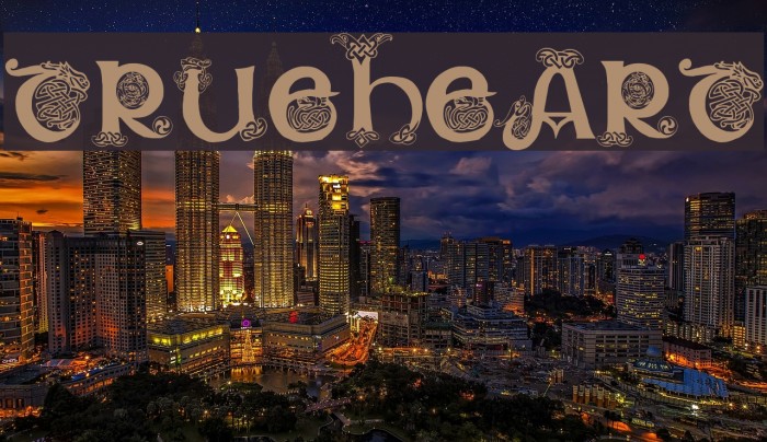 Trueheart Font examples