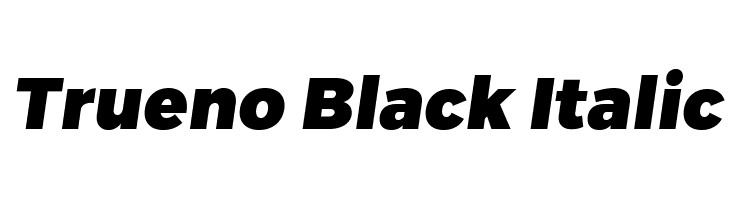 Trueno Black Italic Font