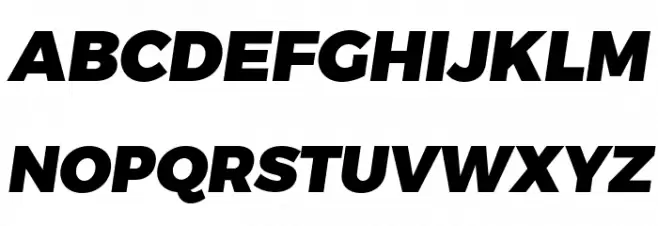Trueno Black Italic 字体 大写