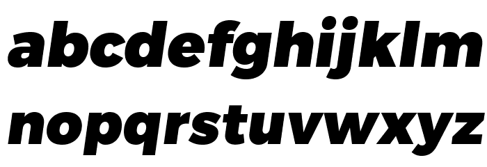 Trueno Black Italic Font Litere mici