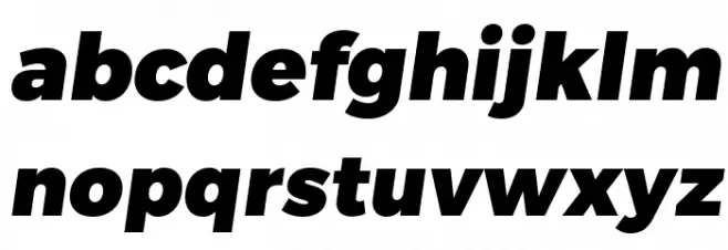 Trueno Black Italic Font Litere mici