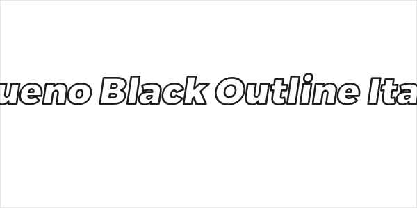 Trueno Black Outline Italic Logo