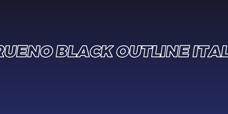 Trueno Black Outline Italic Social Header