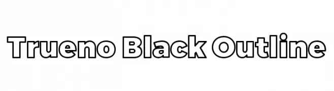Trueno Black Outline  Free Fonts Download