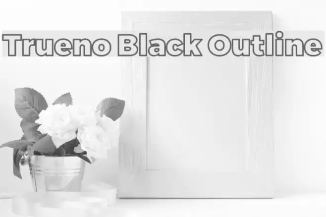 Trueno Black Outline Font examples