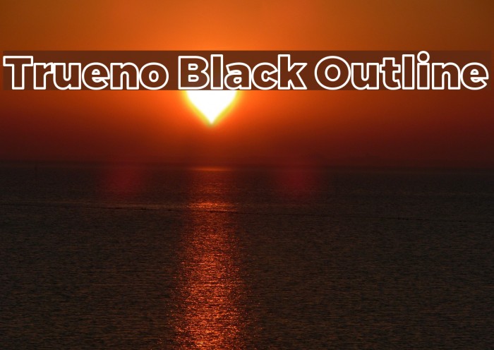 Trueno Black Outline Font examples
