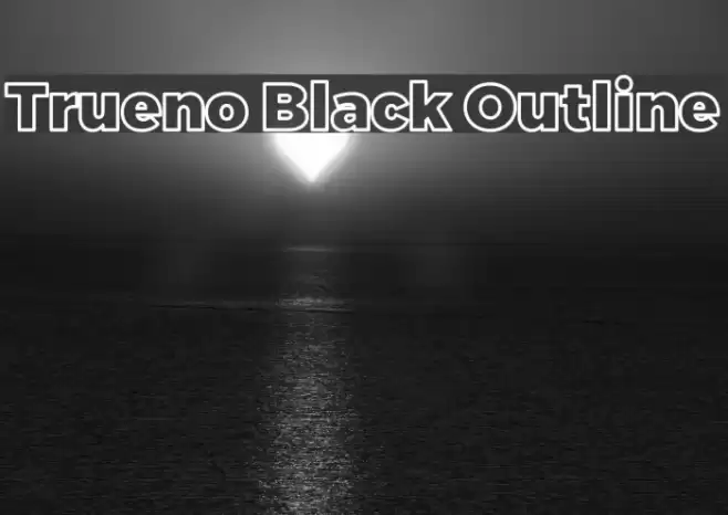 Trueno Black Outline Font examples