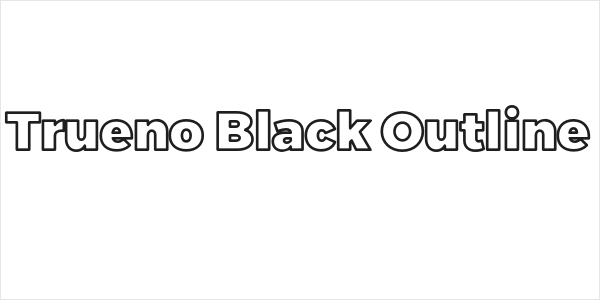 Trueno Black Outline Logo