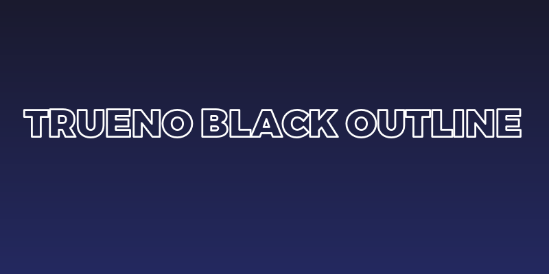 Trueno Black Outline Social Header