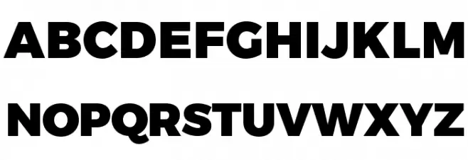 Trueno Black Font UPPERCASE
