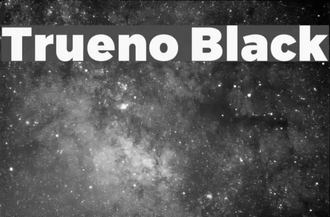 Trueno Black Font examples