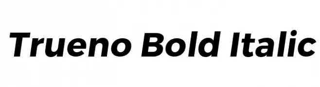 Trueno Bold Italic  Frei Schriftart Herunterladen